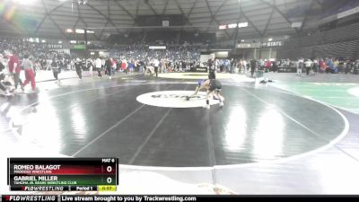 75 lbs Cons. Round 3 - Romeo Balagot, Maddogs Wrestling vs Gabriel Miller, Tahoma Jr. Bears Wrestling Club