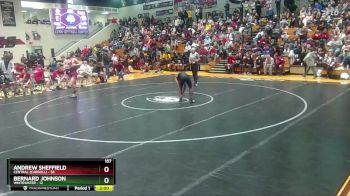 157 lbs Round 1 (16 Team) - Andrew Sheffield, Central (Carroll) vs Bernard Johnson, Whitewater