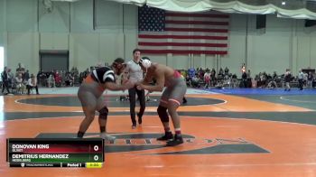 285 lbs Quarterfinal - Donovan King, Olivet vs Demitrius Hernandez, Heidelberg