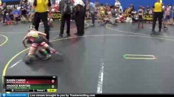 56 lbs Semis & 1st Wrestleback (8 Team) - Kasen Cargo, Backyard Brawlers vs Maddox Bainter, Untouchables Purple