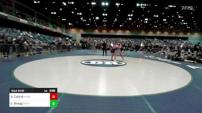 135 lbs Consi Of 4 - Ava Cabral, Pomona vs Emmyjane Bragg, Poway