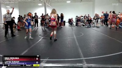 90 lbs Round 2 (4 Team) - Nina Merunka, NJ Select vs Lottie Durant, Tri State Training Center Blue