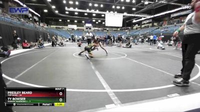 105 lbs Round 3 (6 Team) - Ty Bowser, Kansas Warriors 1 vs Presley Beard, Top Guns