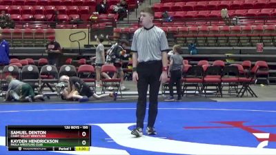 195 lbs Cons. Semi - Kayden Hendrickson, Paola Wrestling Club vs Samuel Denton, Caney Valley Wrestling