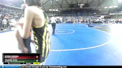 97 lbs Champ. Round 1 - Tanner Dow, Rainier Junior Wrestling Club vs Ayden Medina, Mat Rats Rebooted