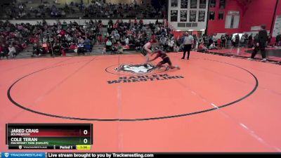 126 lbs Cons. Round 3 - Cole Teran, Machesney Park (HARLEM) vs Jared Craig, BOLINGBROOK