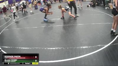 125 lbs Cons. Round 2 - Elijah Mosby, Columbia Knights vs McKenzie Partin, Mighty Warriors Wrestling Acad