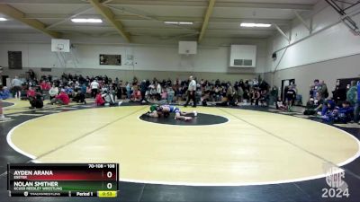 108 lbs Cons. Round 1 - Ayden Arana, Exeter vs Nolan Smither, KCUSD Reedley Wrestling