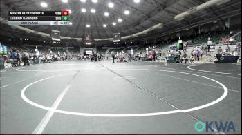 85 lbs 3rd Place - Austin Bloodworth, Ponca City Wildcat Wrestling vs Legend Sanders, Stroud Youth Wrestling Club