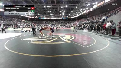 132 lbs Champ. Round 2 - Riley Johnson, Lewiston vs Eian Schwecke, Moscow