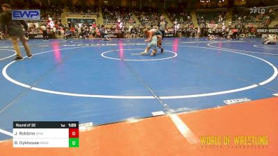 92 lbs Round Of 32 - Jacobie Robbins, Greater Heights Wrestling vs Braden Dykhouse, Massa's Maniacs