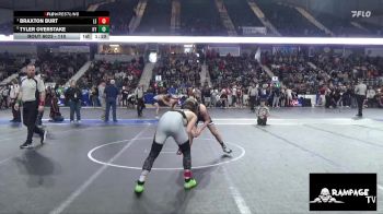 110 lbs 3rd Place Match - Braxton Burt, Lawrence Elite vs Tyler Overstake, Kansas YG