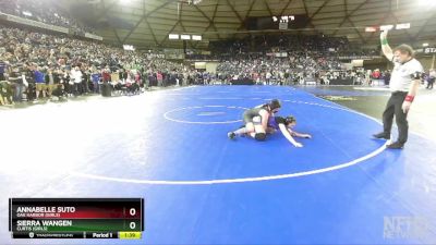 Girls 3A/4A 135 Quarterfinal - Annabelle Suto, Oak Harbor (Girls) vs Sierra Wangen, Curtis (Girls)