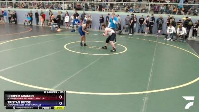 135 lbs Round 1 - Cooper Aragon, Soldotna Whalers Wrestling Club vs Tristan Buyse, Chugach Eagles Wrestling Club