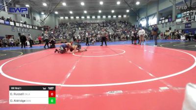 160 lbs Rr Rnd 1 - Gabe Russell, Oklahoma vs Daniel Aldridge, Saints Wrestling Club