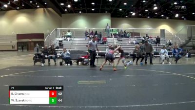 75 lbs Semis & 1st Wrestleback (8 Team) - William Szarek, NBWC vs Blake Givens, Indiana Outlaws