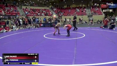 67 lbs Cons. Round 3 - Lane Faunce, KS vs Axel Forsman, TX