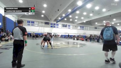 190 lbs Quarterfinal - Madison Diaz, San Clemente vs Lauralynn Garcia, Costa Mesa
