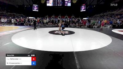 126 lbs Rnd Of 64 - Jackson Refsnider, MN vs Matthew Krawczenko, AZ