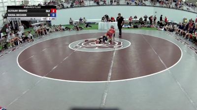 100 lbs Alyaah Bravo, California Blue vs Siera Becker, Iowa