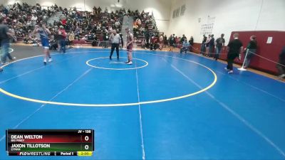 138 lbs Champ. Round 1 - Dean Welton, Big Piney vs Jaxon Tillotson, Lyman