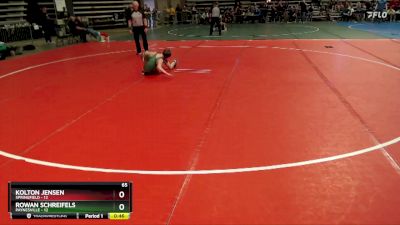 65 lbs Semis & 1st Wrestleback (8 Team) - Rowan Schreifels, Paynesville vs Kolton Jensen, Springfield