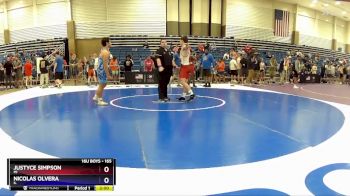 165 lbs Quarterfinal - Justyce Simpson, MI vs Nicolas Olvera, IL