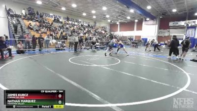 144 lbs 3rd Place Match - Nathan Marquez, Fountain Valley vs James Kurcz, Corona Del Mar