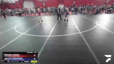 110 lbs Quarterfinal - Michael Ciancio, X-Factor Elite Wrestling vs Ashton Udelhoven, Boscobel Youth Wrestling Club