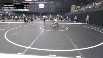 125 lbs Cons. Round 3 - Geno Cardenas, Missouri Baptist University vs Kaden Weber, Grand View (Iowa)