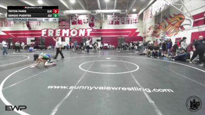 106 lbs 5th Place Match - Sergio Puentes, Alisal vs Triton Paris, Clovis
