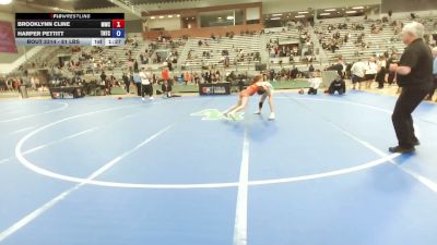 81 lbs Cons. Semis - Brooklynn Cline, Maize Wrestling Club vs Harper Pettitt, Team Nazar Training Center