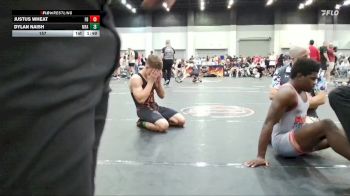157 lbs Round 2 (6 Team) - Dylan Naish, MF Army vs Justus Wheat, Funky Bunch