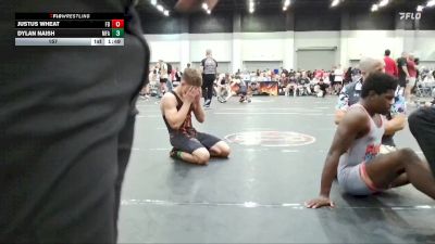 157 lbs Round 2 (6 Team) - Dylan Naish, MF Army vs Justus Wheat, Funky Bunch