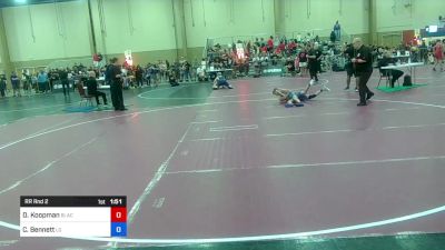 92 lbs Rr Rnd 2 - Deklan Koopman, Black Flag Wrestling Academy vs Colton Bennett, Lake Gibson