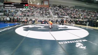 U23 Women - 50 lbs Champ. Round 2 - Karina Vang, CA vs Makenize Smith, IN