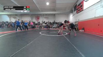 190 lbs Quarterfinal - Andie Stump, Bear River vs Abigail Amick, Meeker