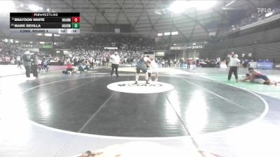 Boys 1B/2B 285 Cons. Round 4 - Braydon White, Okanogan vs Mark Sevilla, Ocosta