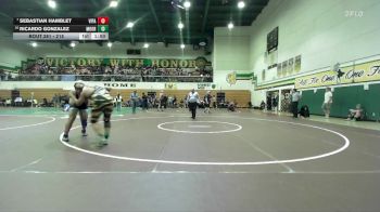 215 lbs Champ. Round 2 - Sebastian Hamblet, Villa Park vs Ricardo Gonzalez, Moorpark