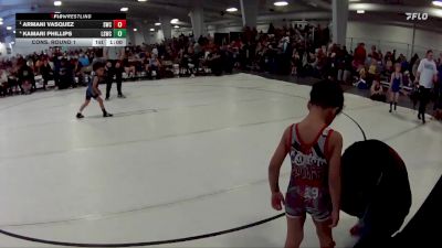 21 lbs Cons. Round 1 - Armani Vasquez, Scottsbluff Wrestling Club vs Kamari Phillips, Lincoln Squires Wrestling Club