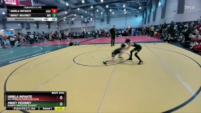 70 lbs Quarterfinal - Mikey Mooney, Bandas Wrestling Academy vs Ariela Infante, All American Wrestling Club