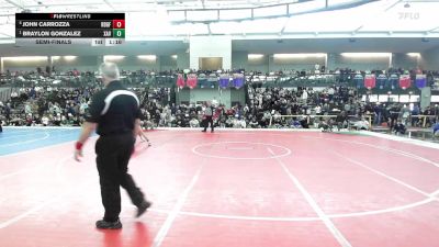 132 lbs Semifinal - John Carrozza, Ridgefield vs Braylon Gonzalez, Xavier