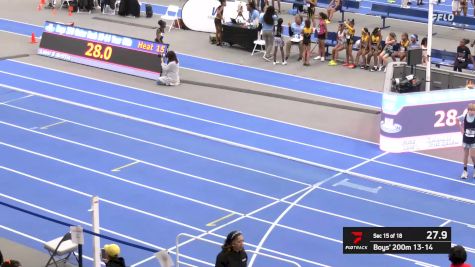 High School Boys' 200m, Finals 16 - Age 13-14