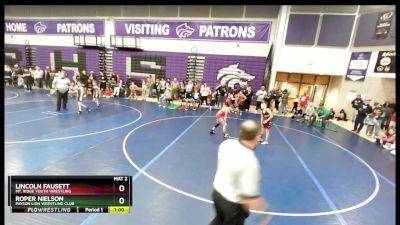 87 lbs Quarterfinal - Lincoln Fausett, Mt. Ridge Youth Wrestling vs Roper Nielson, Payson Lion Wrestling Club