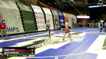 120 Class 2 lbs Cons. Round 2 - Tyler James, Moberly vs Keatin Burleson, Seneca