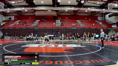 141 lbs Cons. Round 3 - Armando Garcia, Northern Colorado vs Rhett Koenig, Minnesota