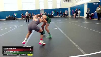 126 lbs Champ. Round 1 - Isaias Hernandez, DePaul Catholic vs Colin Marano, Northampton