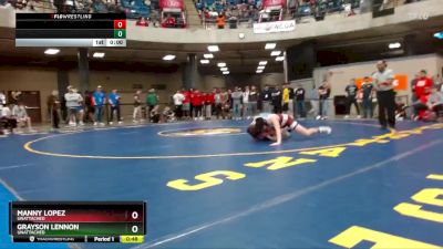 157 lbs Champ. Round 1 - Manny Lopez, Unattached vs Grayson Lennon, Unattached