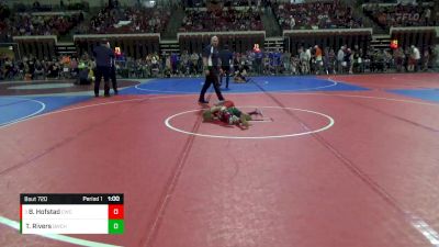 53 lbs Quarterfinal - Beckett Hofstad, Conrad Wrestling Club vs Tabor Rivers, Bearcats Wrestling Club Helena