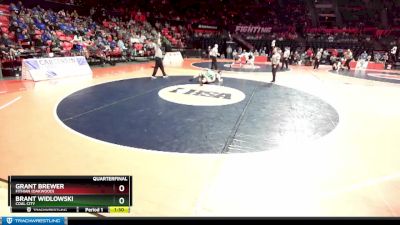 1A 150 lbs Quarterfinal - Grant Brewer, Fithian (Oakwood) vs Brant Widlowski, Coal City